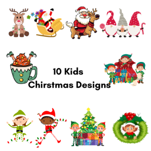 Kids Christmas Bundle (10-in-1) | DTF & Sublimation Files