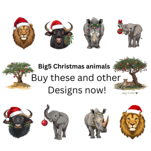 South Africa's Big Five celebrating Christmas.