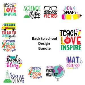 Back to School Designs Bundle – Digital Sublimation & DTF Printing Designs for School Products